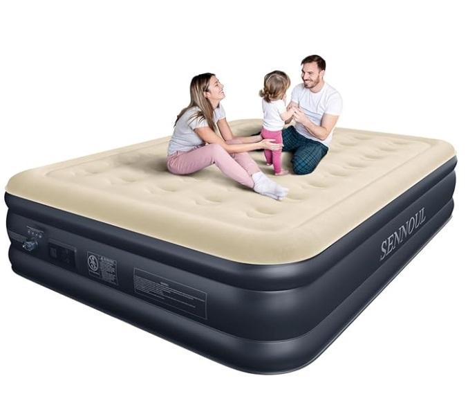 SENNOUL Built-In Pump Queen Air Mattress, OZIS 16ft Inflatable Tunnel Entrance, Lazblinds Vertical Blinds - MSRP $2,361