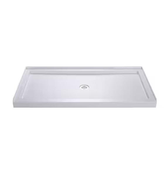Kitchen & Bath - DreamLine SlimLine Threshold Alcove Shower Pan Base, Swan Threshold Shower Base - Est Retail $3,808