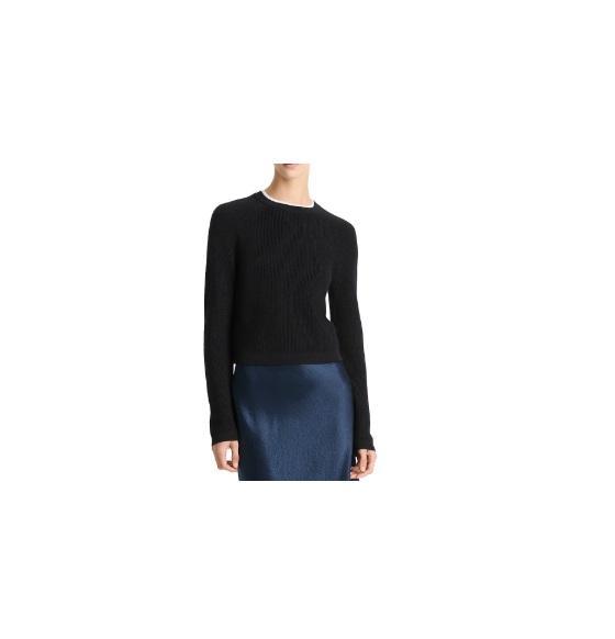 Apparel - Vince Contrast Color Neck Trim Pullover, Mid Rise Casual Pull On Pants, Stitch Leggings -Original MSRP $3,823