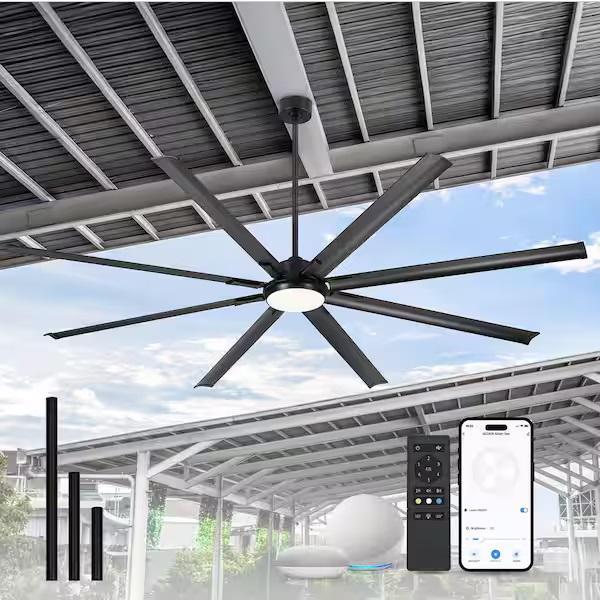 Lighting & Electrical - Industrial Ceiling Fan, HDC Indoor Ceiling Fan, LED Floor Lamp - Est Retail $2,803- 1 plt