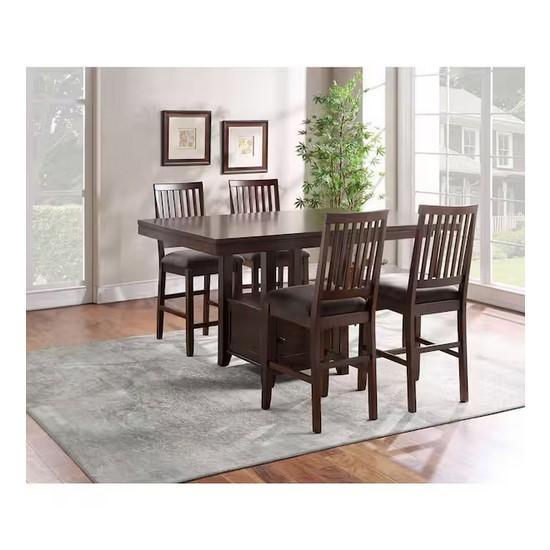 Home Decor - Steve Silver - Yorktown Dining Set, Marseille Marble Top Dining Table - Est Retail $1,241- 2plts