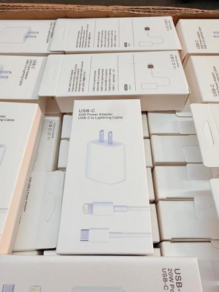 Bulk Lot of 300 USB-C Power Adapter & USB-C to Lightning Cable Sets