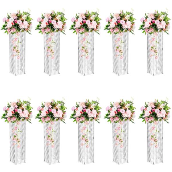 Home - Clear Acrylic Tall Vases, LUCKUP Cordless Roman Shades - MSRP $4,633