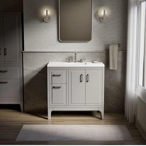 Kohler K-33553-ASB-1WT Vanity Set - MSRP $1,364