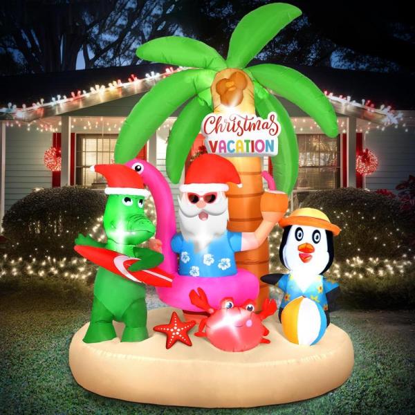 Home- Christmas Santa Inflatable Outdoor Decorations, HugNest Comforter Set Queen, Wood Curtain Rods - MSRP $19,679