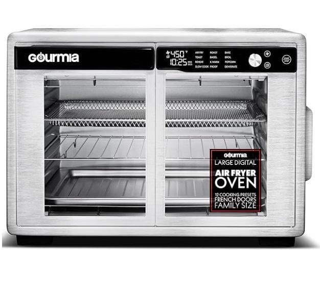 Gourmia French Door Air Fryer Oven, Lucid 4in Lavender Memory Foam Mattress Topper King, Flash Furniture - MSRP $1,852
