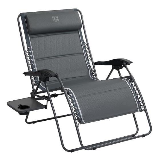 Timber Ridge Oversized Zero Gravity Chair, Sauder Shoal Creek Bookcase Twin Headboards, Rolanstar L-Desk - MSRP $1,075