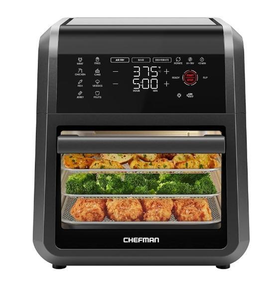 Chefman 12qt 6-in-1 Air Fryer Oven, GarveeHome Folding Card Table & Chair, Jeep Milestone 6-in-1 High Chair - MSRP $871