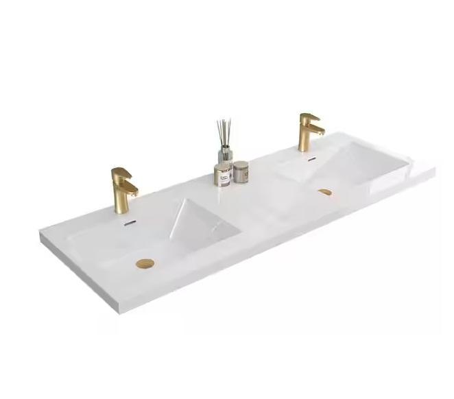 Plumbing- NTQ Double Sink Bathroom Vanity Top, KeonJinn, HDC, AKDY, WELLFOR, HDC, GLSLAND, Everbilt - Est Retail $2,584