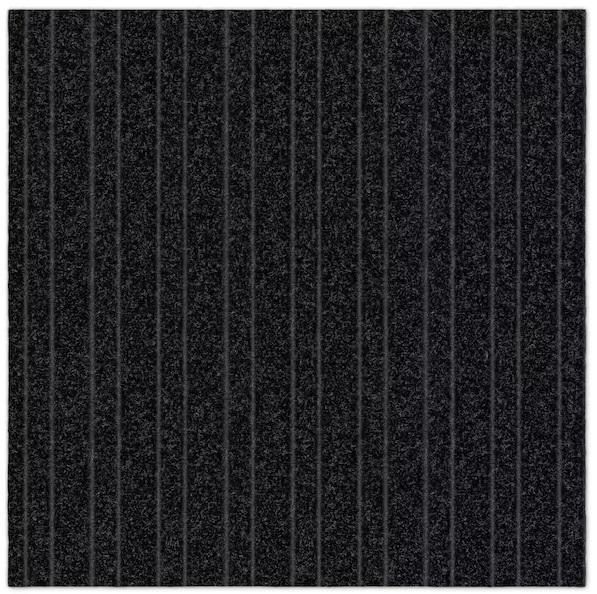 Flooring & Rugs - Roma Stripe Rib Black Peel & Stick Carpet Tiles, Lifeproof, HDC, Cap A Tread - Est Retail $2,140