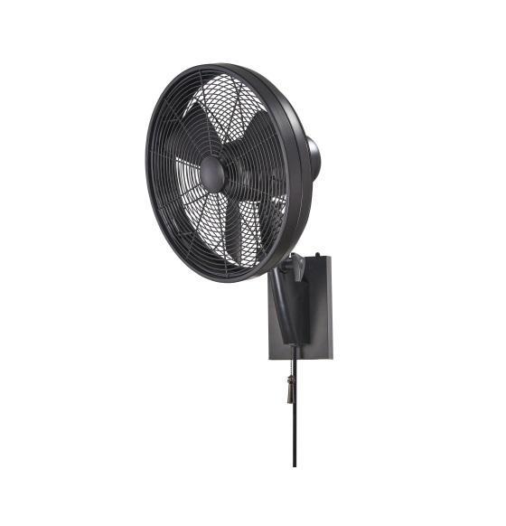 MinkaAire F307-MBK 3-Speed Indoor/Outdoor Wall Mount Fan - MSRP $554
