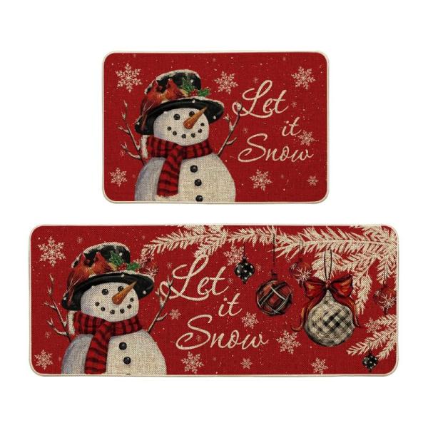 Furniture- Artoid Mode Snowman Kitchen Mats, ALIMORDEN 2-in-1 Flip Out Comfy Toddler Couch - MSRP $3,235