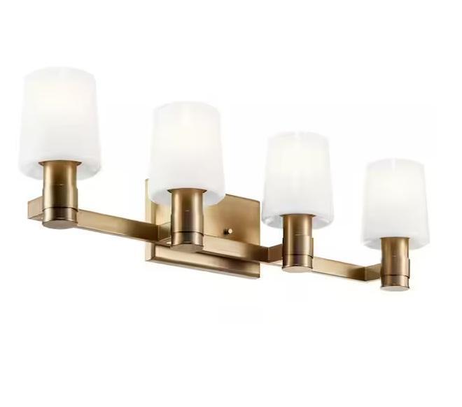Lighting & Electrical - KICHLER Adani 30in Vanity 4-Light, JONATHAN Y, LLHZSY, ARISKEEN, Artika - Est Retail $1,803