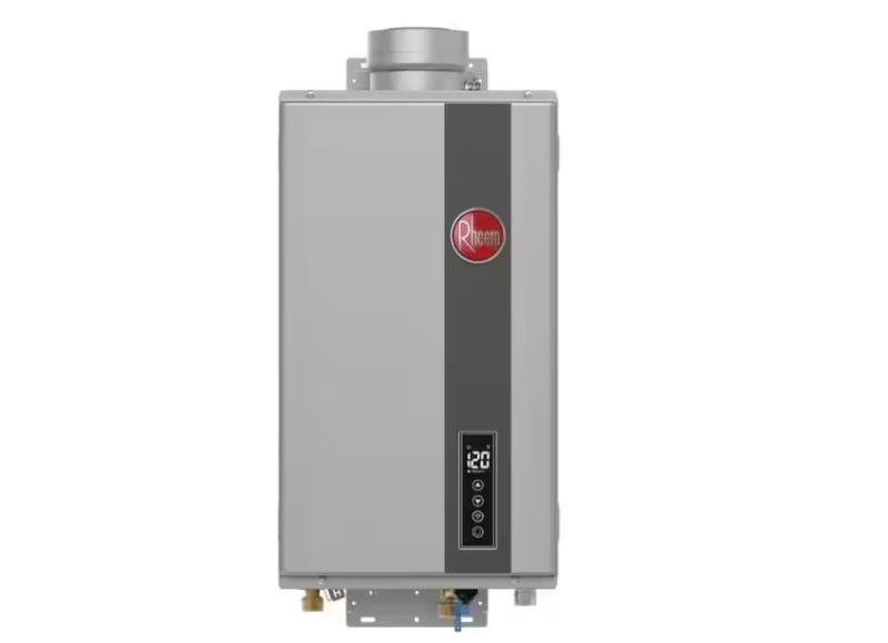 Plumbing- Rheem Tankless Heater, DuraHeat Garage Heater, Glacier Bay Sink - Est Retail $4,091- 1plt
