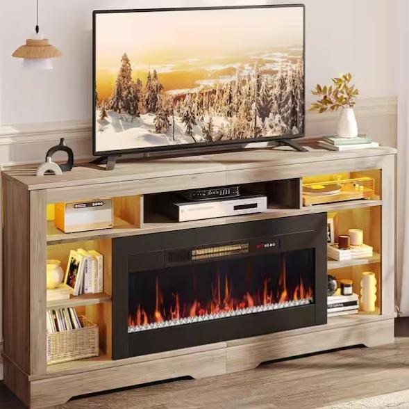 Home Decor- Bestier Fireplace, Steve Silver Bar Stool,  BYBLIGHT Bar - Est Retail $1,938- 2plts