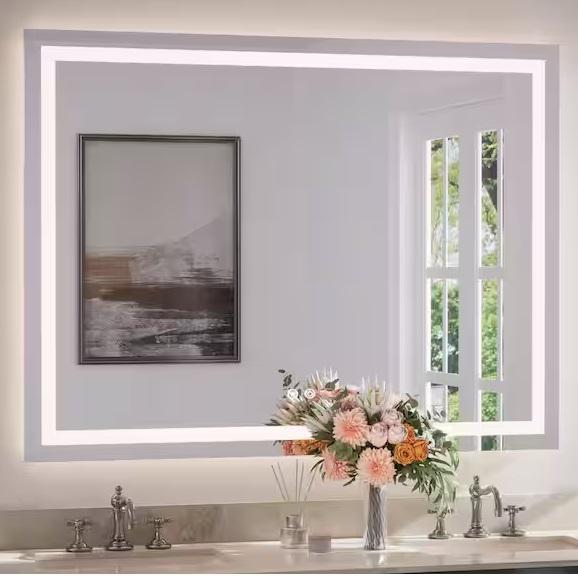 Plumbing - KeonJinn Frameless LED Lighted Bathroom Vanity Mirror, Glacier Bay, SKYSHALO, Eridanus - Est Retail $1,788