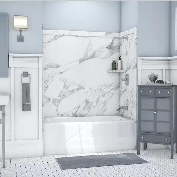 Kitchen & Bath - FlexStone Tub & Shower Wall, Swiss Madison Alcove Bathtub - Est Retail $3,546- 1 plt