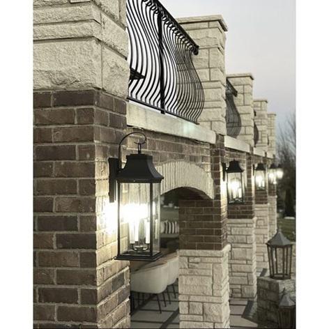 Lark Manor Sona Black 3-Bulb 24" H Outdoor Wall Lantern - MSRP $389