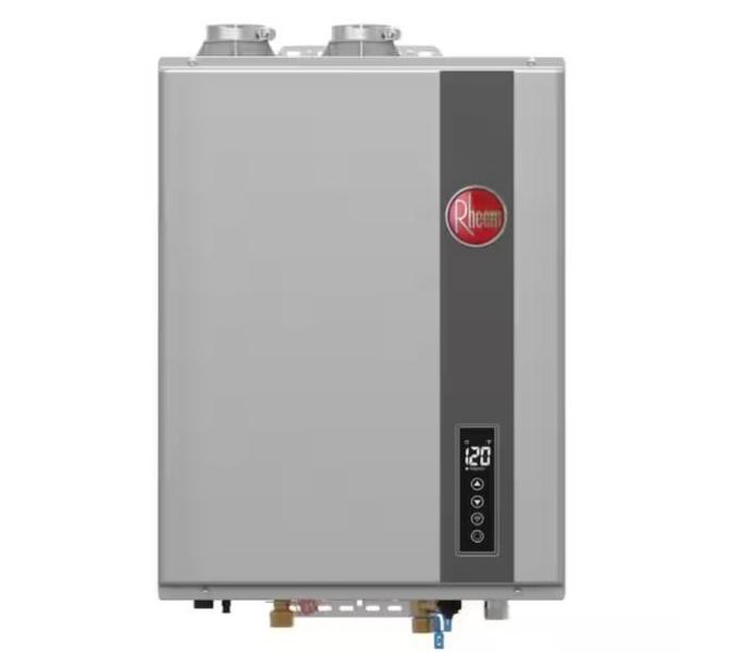 Plumbing- Rheem Tankless Water Heater, Rheem Water Softener - Est Retail $4,744- 1plt