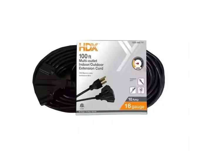 Lighting & Electrical- HDX Extension Cords,  Kidde Smoke Alarm, Blink Camera - Est Retail $8,554- 1plt