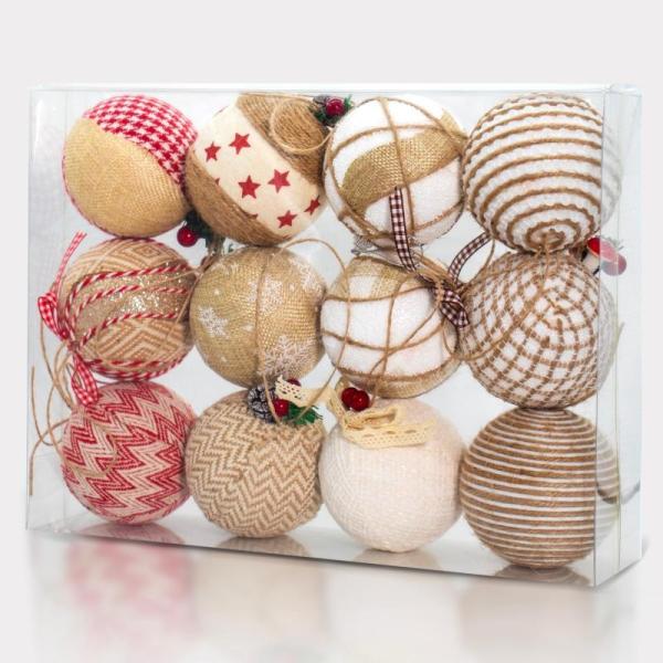 Amazon Clearance - Home- 12PCS Red Christmas Ball Ornaments, Rustic Christmas Tree Decorations, Giegxin Cedar Branches - MSRP $1,820