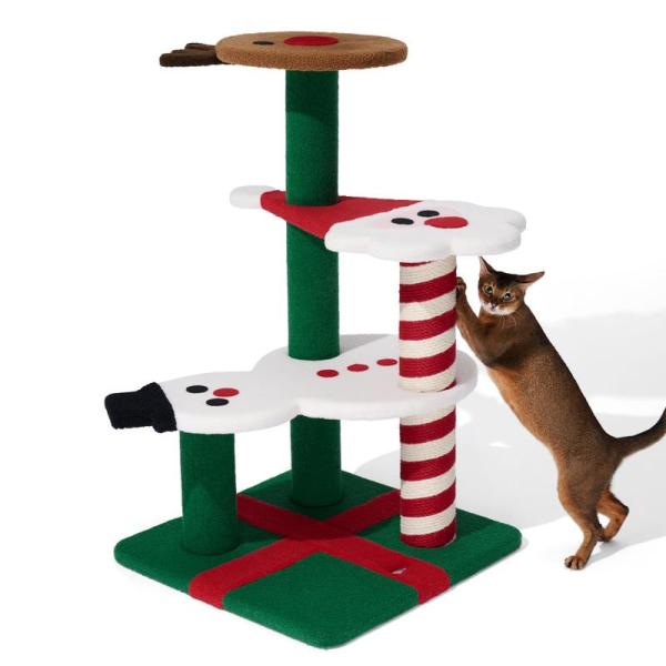 Amazon Clearance - Pet Products- VETRESKA Christmas Cat Tree, Generic AGUPET Kitten Friendly Cute Cat Tree House - MSRP $3,897