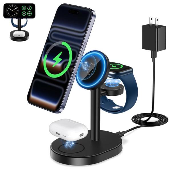 Amazon Clearance - Wireless- Hevanto 2025 3 in 1 Wireless Charging Station, Cocomii - Rectangle Case Compatible with iPhone - MSRP $14,406