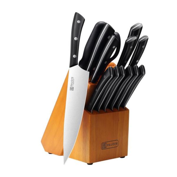 Amazon Clearance - Kitchen- PAUDIN Knife Block Set 15-Piece, CCCEI Desk Organizer and Storage with Charging Station - MSRP $26,125