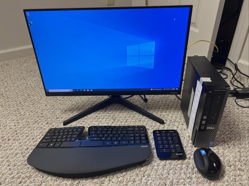 Dell Optiplex 7050 SFF Computer - Home Office Setup - Windows 10