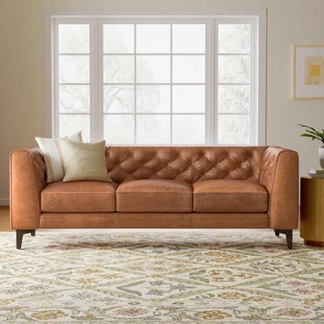 TRUCKLOAD - Furniture - Peale Italian Leather Sofa, Angellique Display Stand, Gus Sectional - MSRP $41,936
