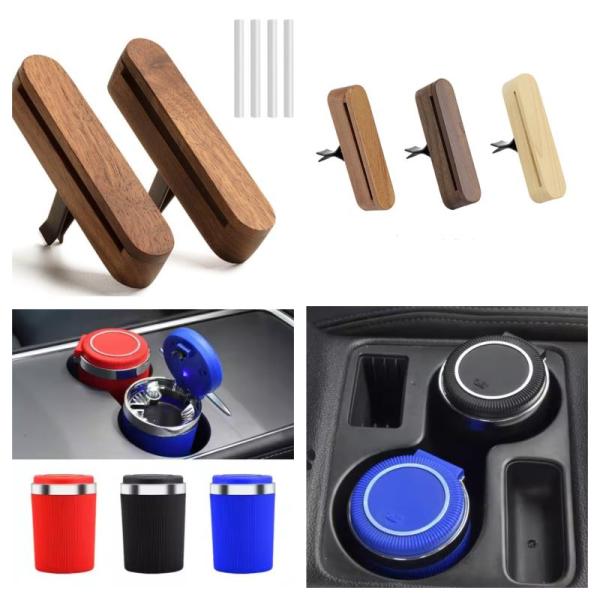 Car Portable Ashtrays and Car Vent Clip Perfume Fresheners