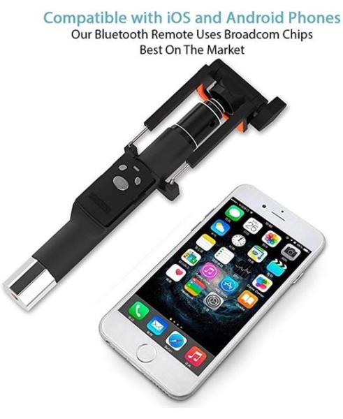 Pocket Size 32" Selfie Stick Lightweight Aluminum