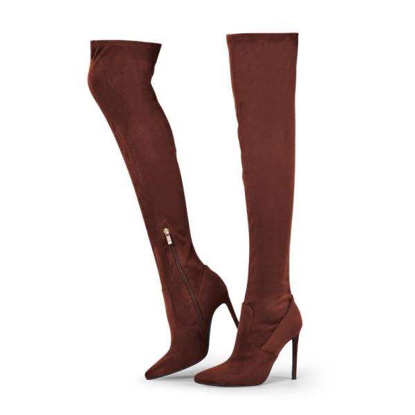 Shoes- Elisabet Tang Thigh High Boots, HOWILIM Genuine Suede Platform Slippers - MSRP $2,438