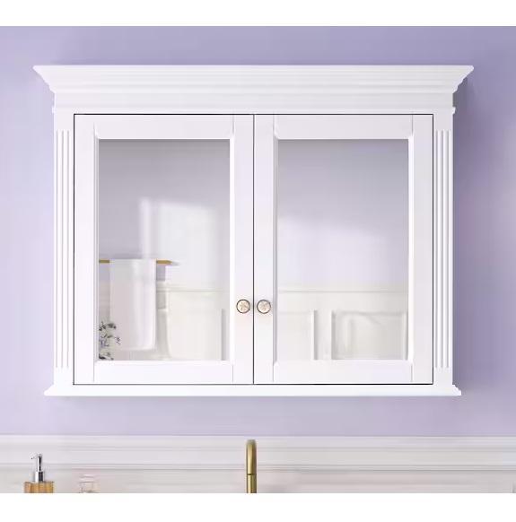 Plumbing - WELLFOR Wood Surface Mount Medicine Cabinet w/Mirror, Elkay, Glacier Bay, HDC, Eridanus - Est Retail $1,862