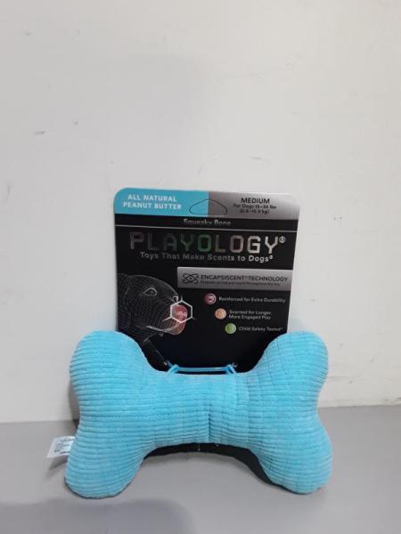 Pets - Playology Plush Squeaky Bone - All Natural Peanut Butter Scented Plush Dog Toys - MSRP $13,834
