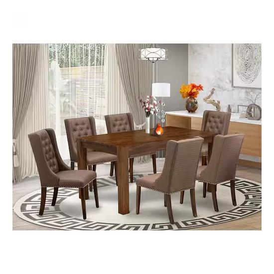 Home Decor - East West Furniture 7-Piece Natural Oak Finish Solid Wood Top Dining Set - Est Retail $1,592- 1plt