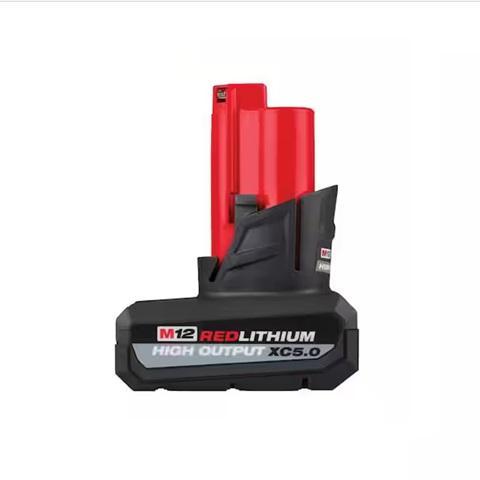 Milwaukee M12 12-Volt Lithium-Ion XC High Output 5.0 Ah Battery Pack- MSRP $99