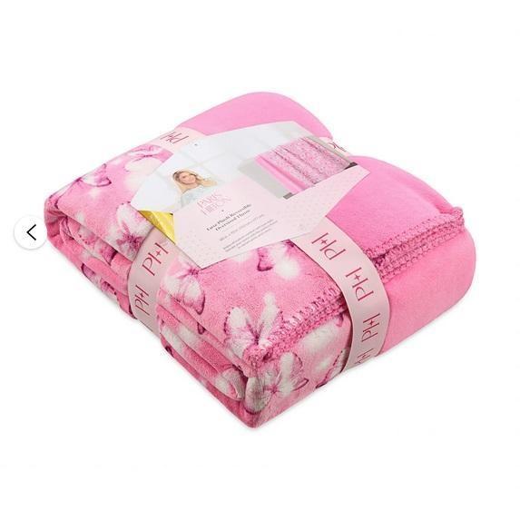 NEW - General Merchandise - Paris Hilton Butterflies Pink Throws - MSRP $134