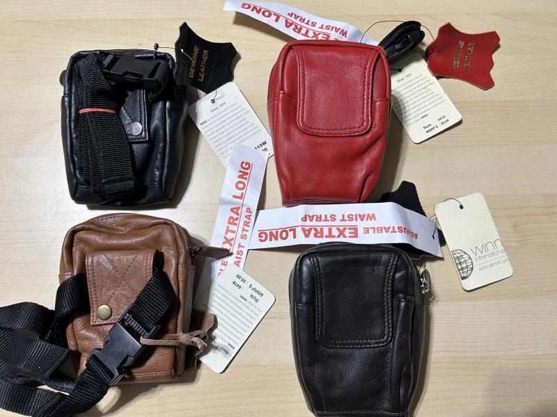 Harness Cowhide Leather Compact Fanny Pack/Waist Pouch