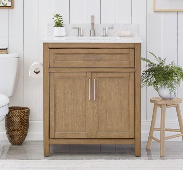 General Merchandise- A+R 30-IN CONNERY WARM OAK, CM 52-IN BLACK 10-DRWR   - MSRP $2,460