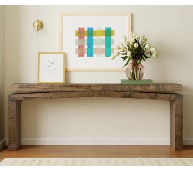 Housewares - Henn Solid Wood Console Table, Manfred Platform Bed Frame, Bathroom Vanity Mirror, Dresser - MSRP $4,787