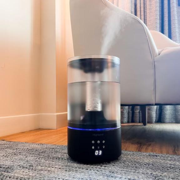 Overstock - Appliances - Highland Cool Mist/Warm Mist Medium Room Tabletop Humidifier - MSRP $54,094