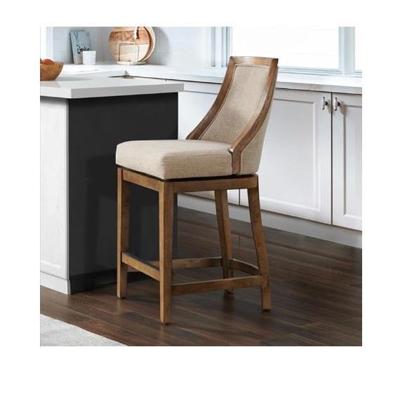 Housewares - Ellie Swivel Counter & Bar Stool, Perdue 81.5" Velvet Square Arm Sofa, Slide Barn Door Kit - MSRP $2,442
