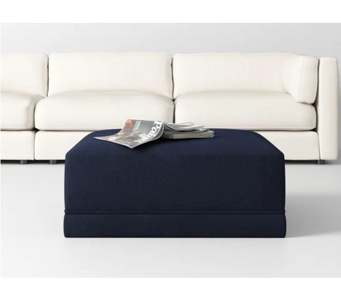 Housewares- Deirdre Velvet Square Cocktail Ottoman, Tristan 5-In-1 Convertible Crib, Adelyn 18.5" Armchair -MSRP $3,087