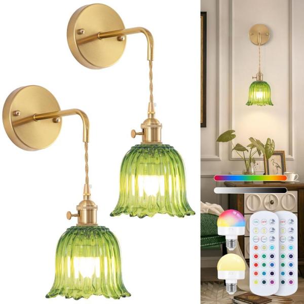 Amazon Clearance - Home Improvement - Ismoon Geometric Wallpaper Peel & Stick, Qiandenghui Wireless Wall Sconce Set - MSRP $8,946