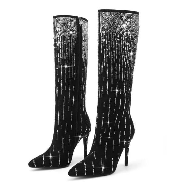 Amazon Clearance - Shoes- GOSERCE Black Rhinestone Knee High Boots, SNEAKARE Quick Shoe Cleaning Kit, YONBEN Crossbody - MSRP $2,959