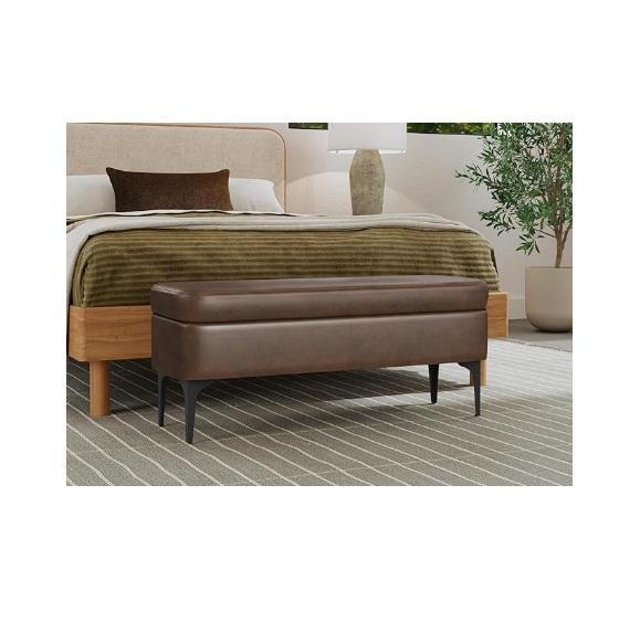 HomePop Upholstered Storage Bench w/Metal Leg, COMMERCIAL CHEF 1.1cu.ft Microwave, Cuisinart Air Fryer - MSRP $1,352