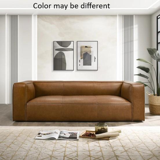 TRUCKLOAD - Furniture - Latravion Leather Sofa, Iwalani Upholstered Sofa, Bensu Platform Bed - MSRP $37,140