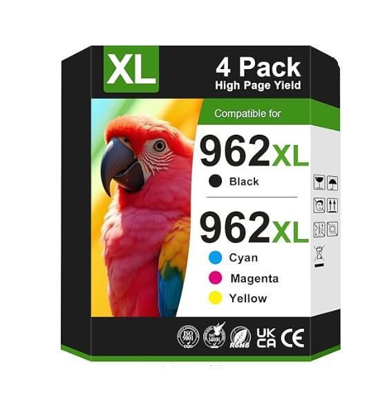 962XL Ink Cartridges Combo Pack, Cabin Fall Forest Bear Thermal Insulated Blackout Curtains, TORRAS Case - MSRP $5,952