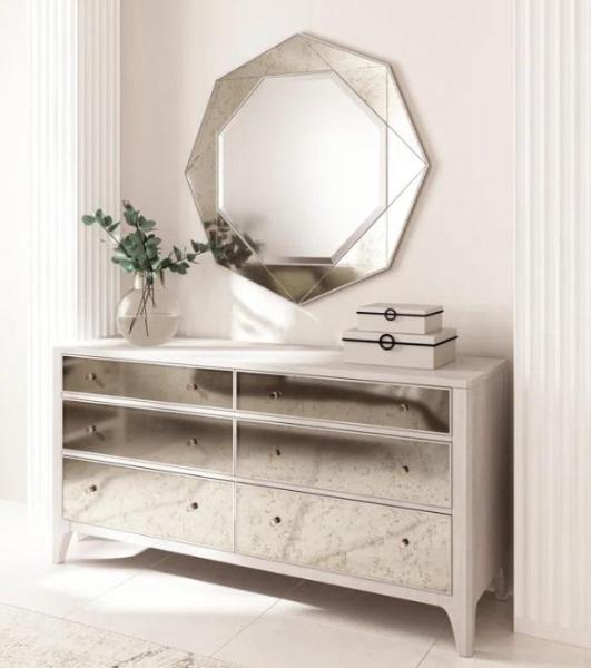Truckload - Housewares - Lylah 56.3" Marble Console Table, Mezzanine 6-Drawer 68"W Wood Double Dresser - MSRP $57,218
